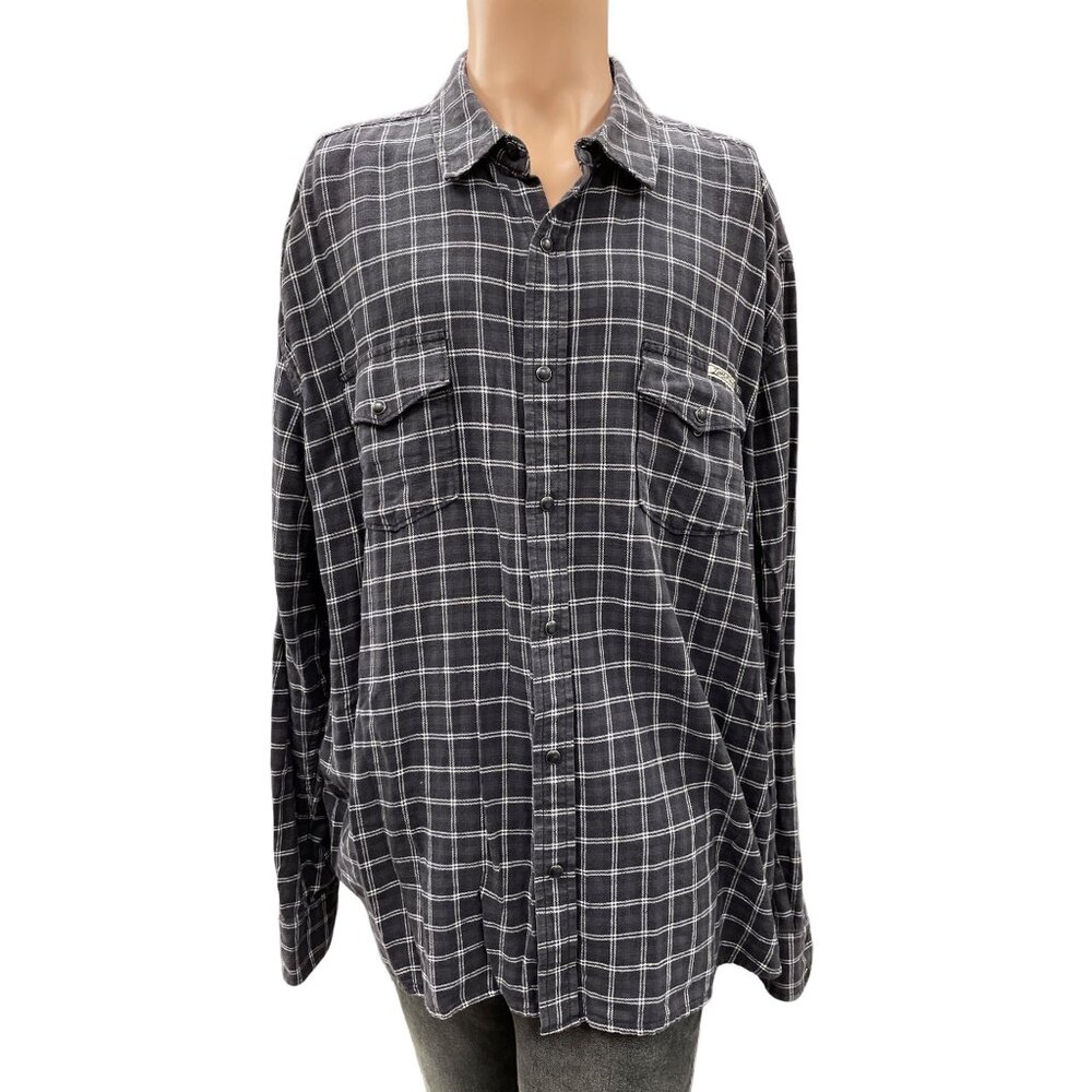 Lucky Brand Mens Multicolor Plaid Long Sleeve Snap Up Shirt 2XL SKU 1625